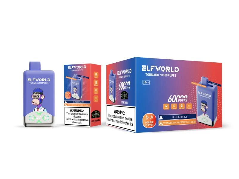 E40-Blueberry-IceStrawberry-Raspberry-CherryELFWORLD TORNADO 60000 E40-Blueberry-IceStrawberry-Raspberry-CherryELFWORLD TORNADO 60000
