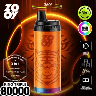 ZOOY KING 3-i-1 80000 Puff Disposable E-cigaret: Sætter en ny industristandar...