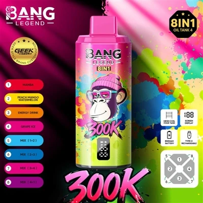 Bang Legend 300K – flytter grænserne for holdbarhed for engangs E-cigaretter
