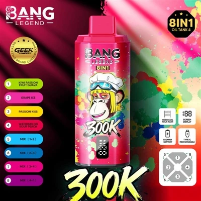 Bang Legend 300000: Lås op for en ny E-cigaretoplevelse, nyd 300.000 pust af ...