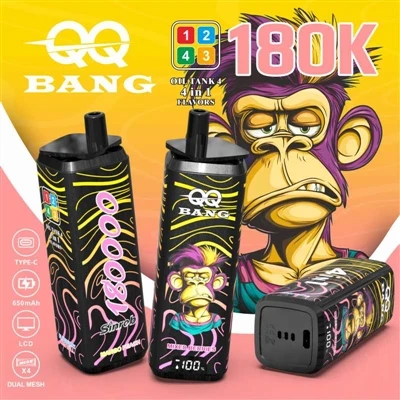 QQ BANG 180K 4in1: Den ultimative vape-oplevelse med fire smage på én gang