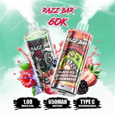 Razz Bar 65K+ Puffs Vape: En enhed, der tager 'doven persons lykke' til det y...