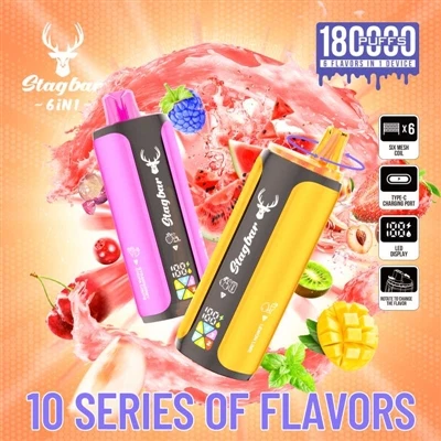 StagBar 6in1 180K Puffs Vape: When E-cigaretter er ikke længere monotone, men...