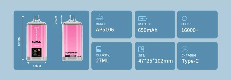 WGA Crystal Plus SMART 16K Puffs 5 WGA Crystal Plus SMART 16K Puffs 5