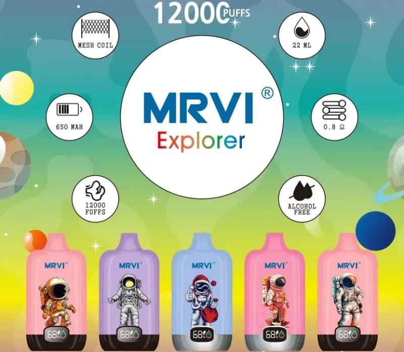 2024-New-Launched-Popular-Selling-Palatable-10-Flavors-Mrvi-Explorer-12000-Puffs-Disposable-EcigMRVI EXPLORER 12000