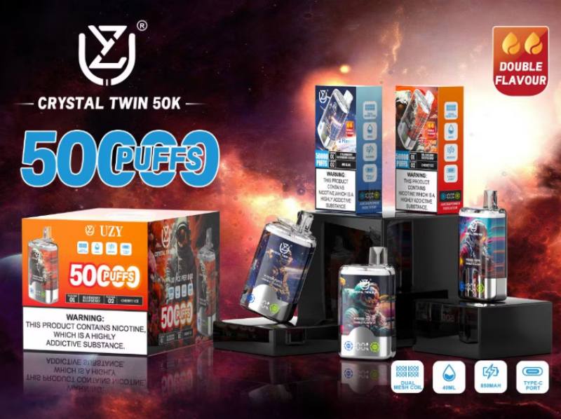 UZY-Crystal-Twin-50000-Puffs-vapeshoperUZY Crystal Twin 50000