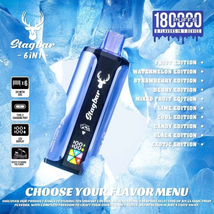 StagBar 6in1 180K Puff price